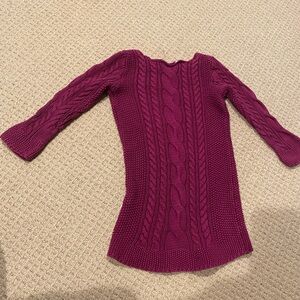 🔆3/$25🔆 GAP KIDS Burgundy cable knit sweater dress XS (4Y) Girls